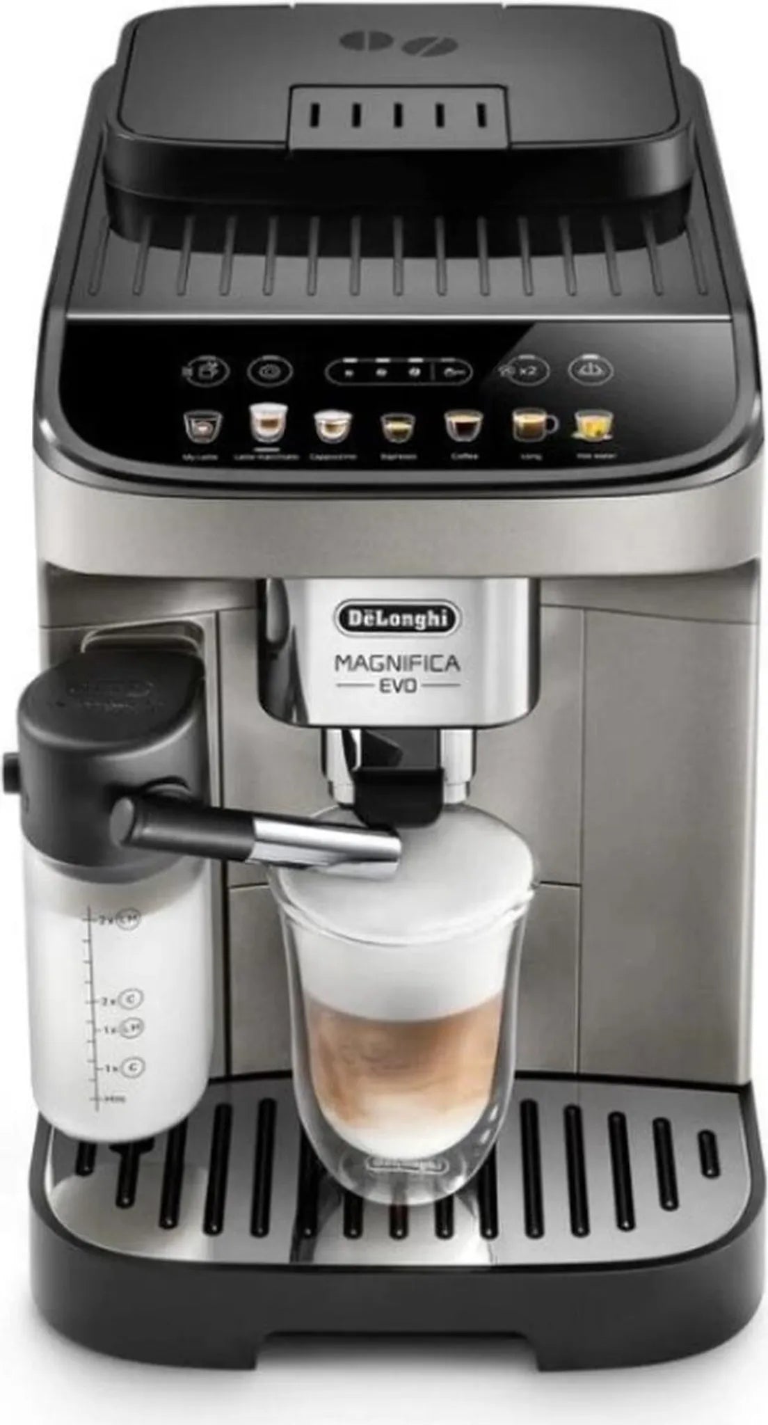 DeLonghi ECAM 290.81.TB Magnifica Evo Milk, Kaffee-Vollautomat, titanium/schwarz