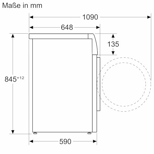 Bosch WGB244040 Serie 8 Smarte Waschmaschine, 9 kg, 1400 U/Min, Made in Germany, Active Water Plus Energie- und Wasserersparnis