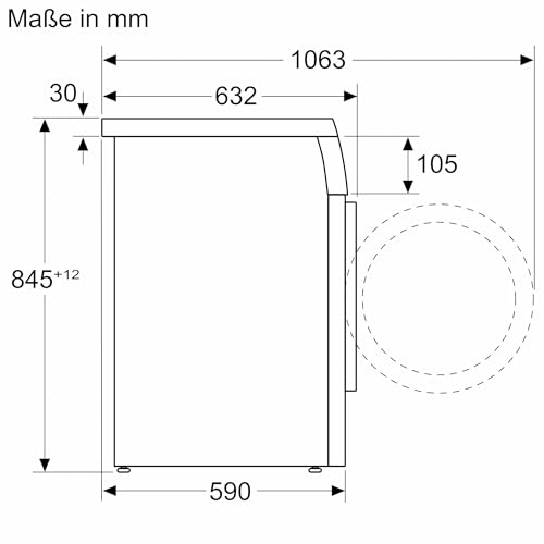 Bosch WUU28T70, Stiftung Warentest Testsieger*, Serie 6, Waschmaschine 8 kg, Unterbau, SpeedPerfect