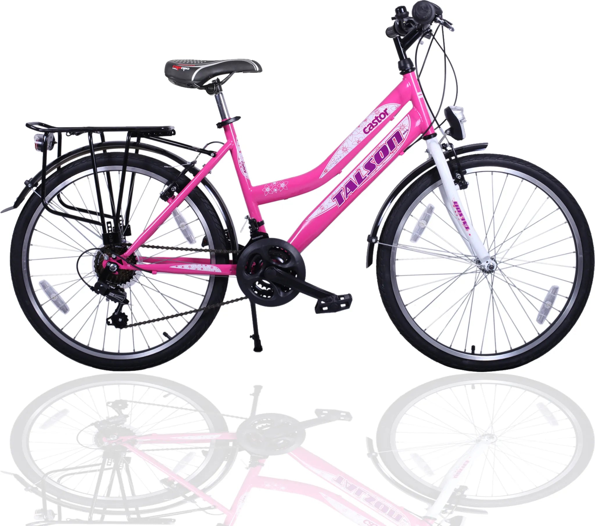 24 Zoll Kinderfahrrad Shimano 21-Gang mit Beleuchtung Rosa 630