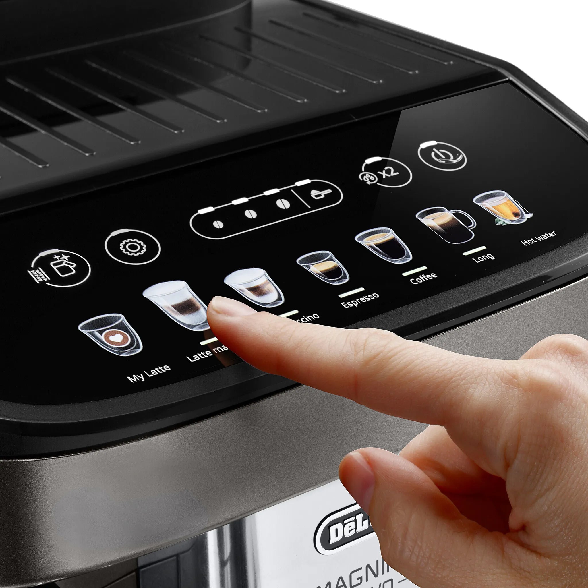 DeLonghi ECAM 290.81.TB Magnifica Evo Milk, Kaffee-Vollautomat, titanium/schwarz