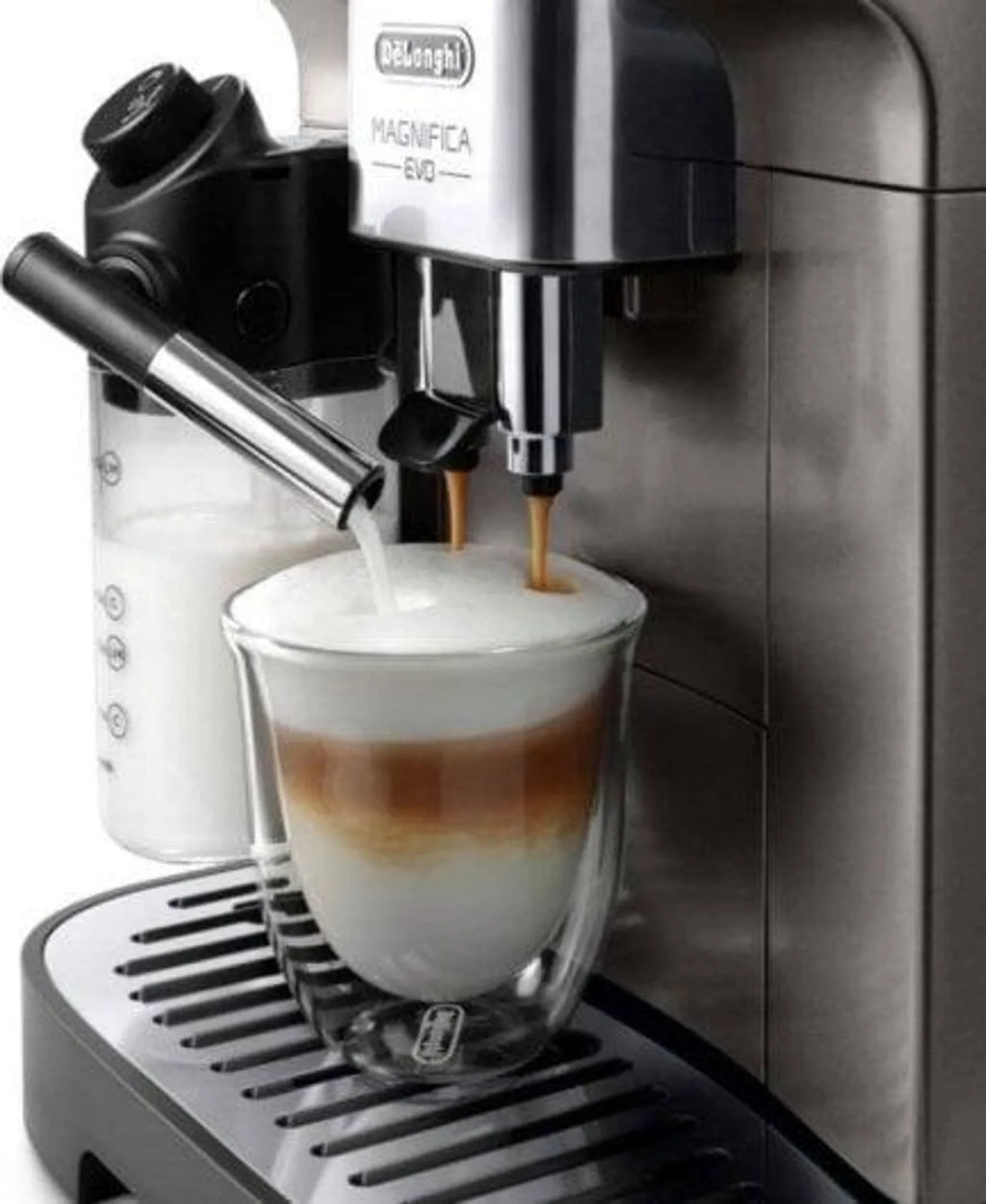 DeLonghi ECAM 290.81.TB Magnifica Evo Milk, Kaffee-Vollautomat, titanium/schwarz