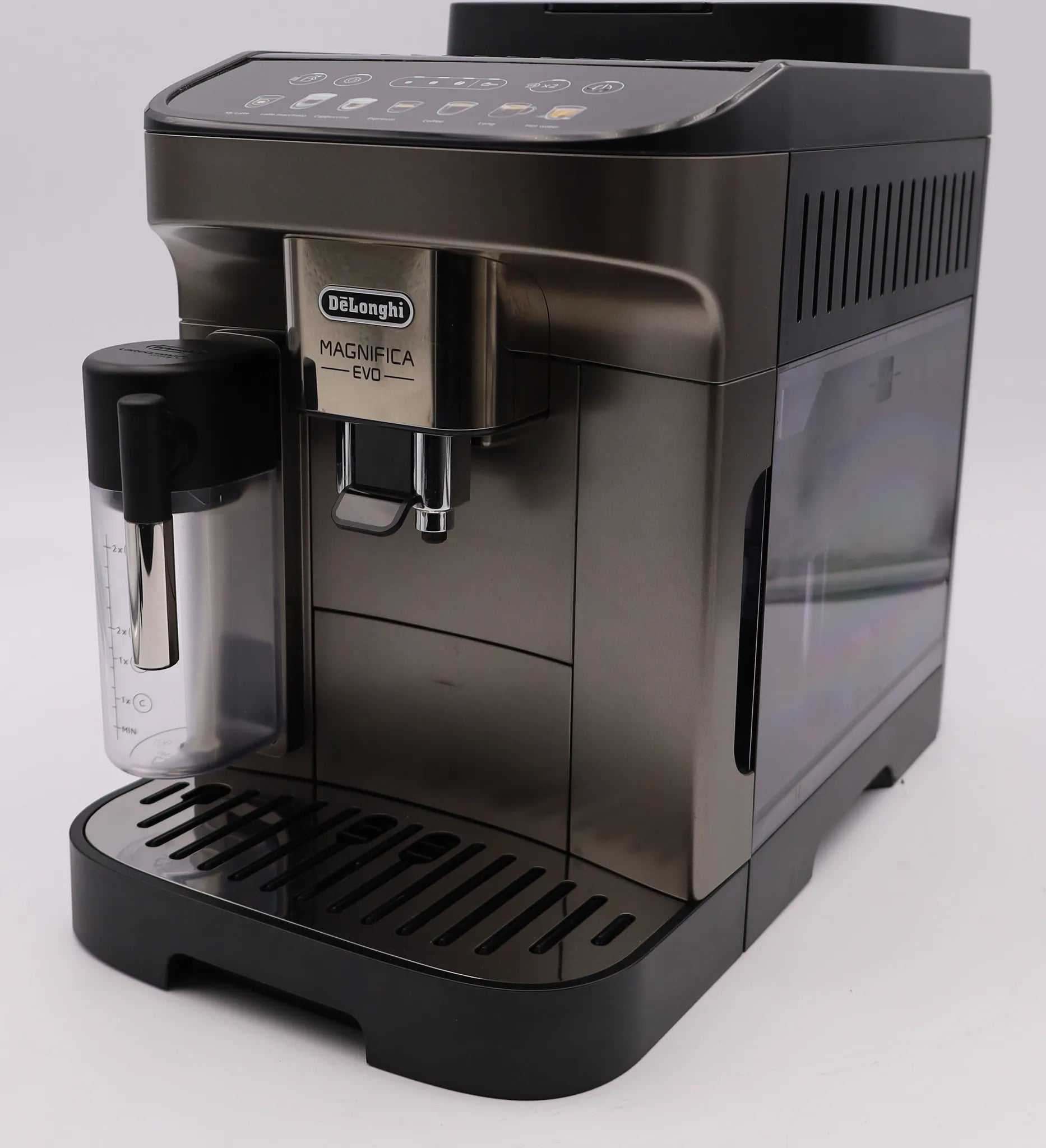 DeLonghi ECAM 290.81.TB Magnifica Evo Milk, Kaffee-Vollautomat, titanium/schwarz