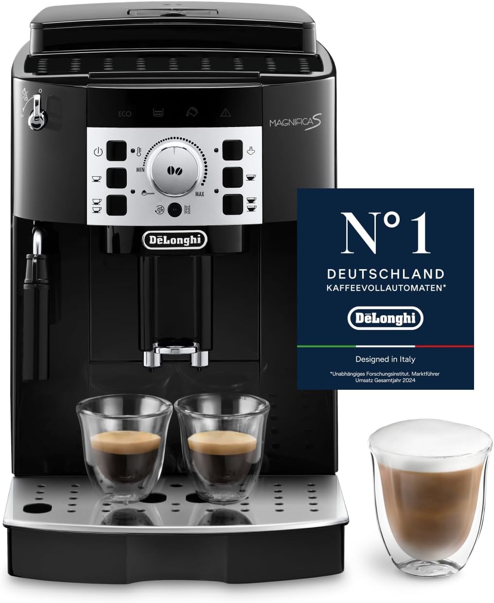 De’Longhi Magnifica S ECAM22.110.B Kaffeevollautomat – Espresso & Cappuccino, Milchaufschäumer, Schwarz