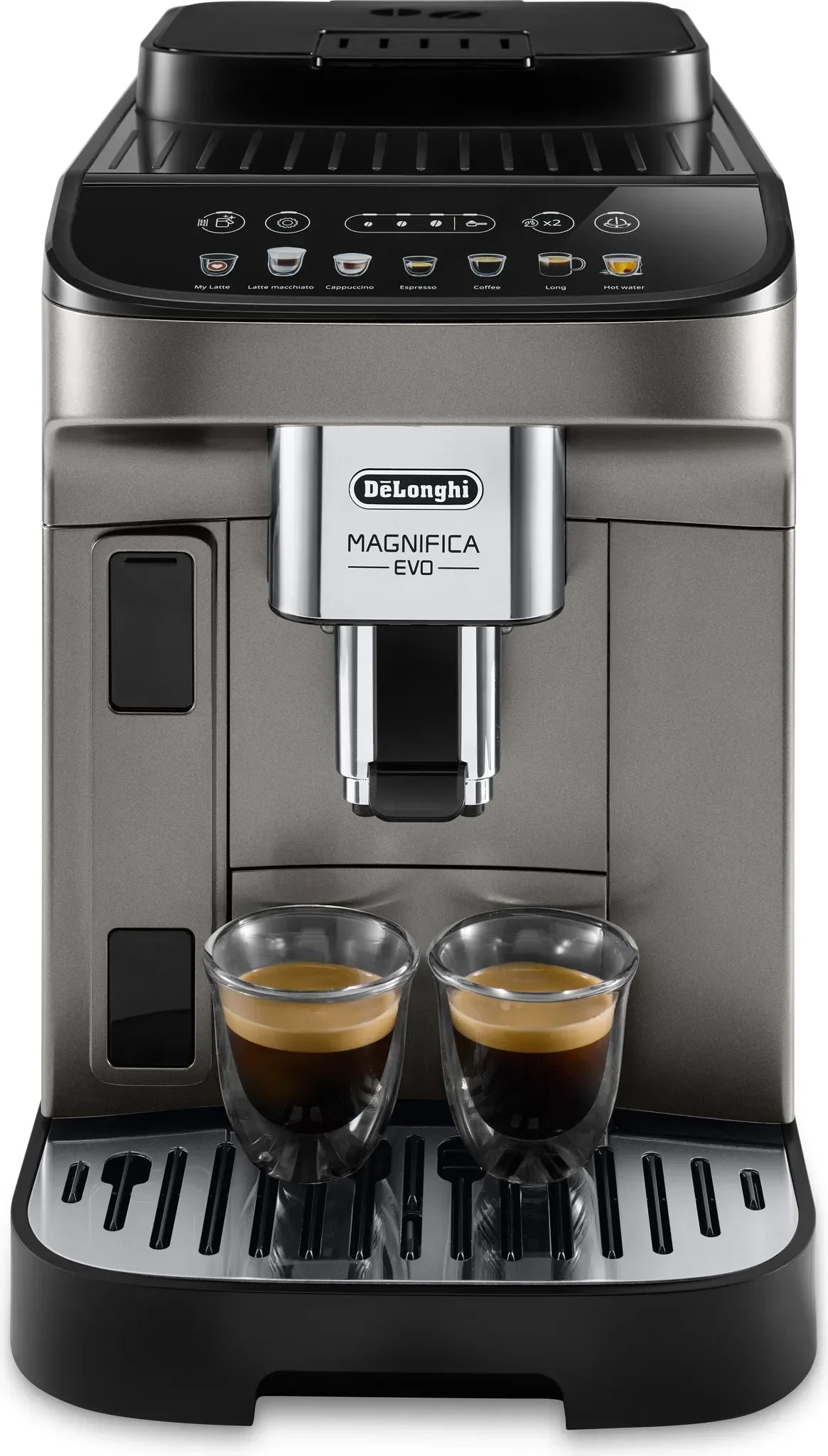 DeLonghi ECAM 290.81.TB Magnifica Evo Milk, Kaffee-Vollautomat, titanium/schwarz