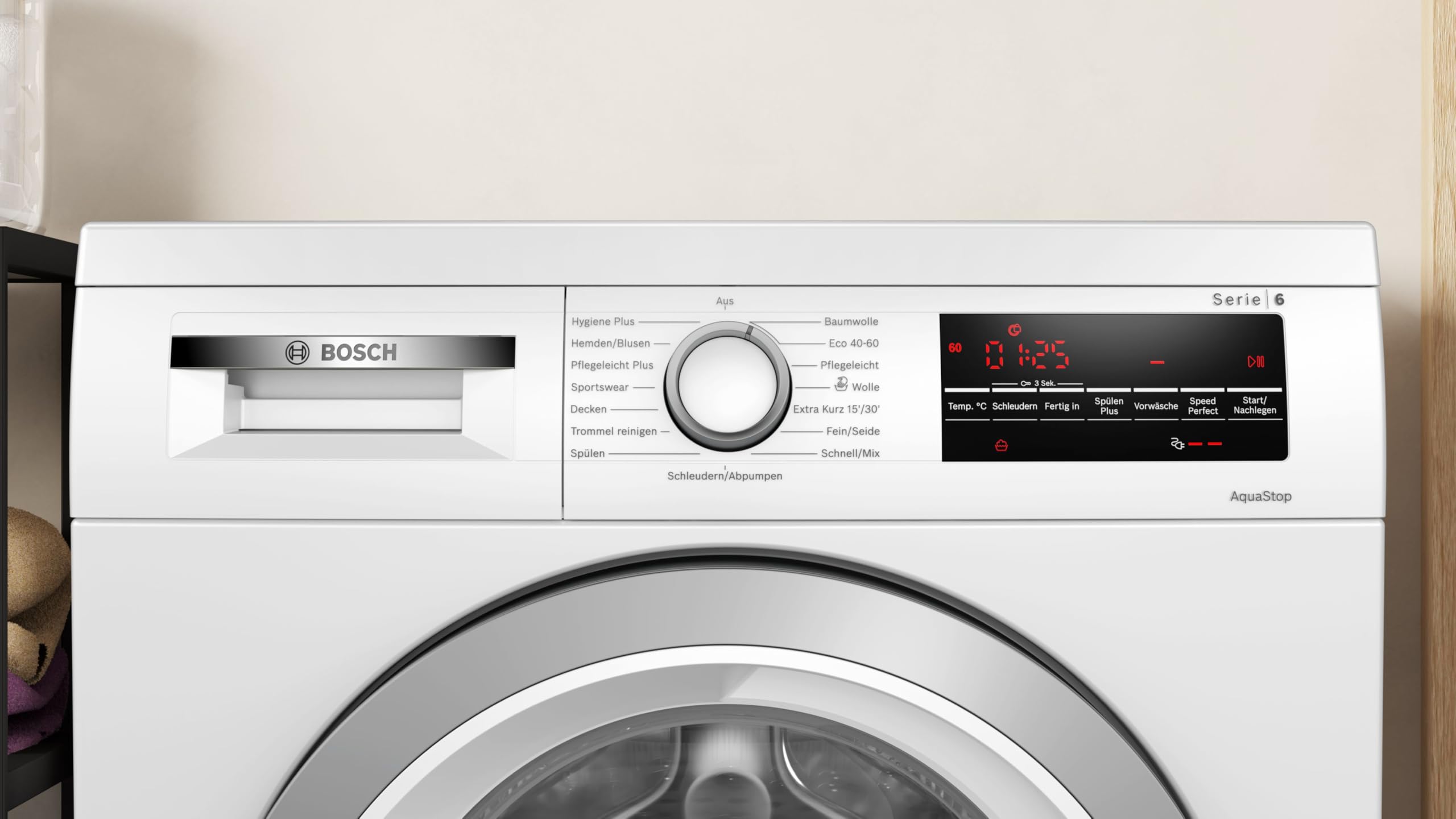 Bosch WUU28T70, Stiftung Warentest Testsieger*, Serie 6, Waschmaschine 8 kg, Unterbau, SpeedPerfect