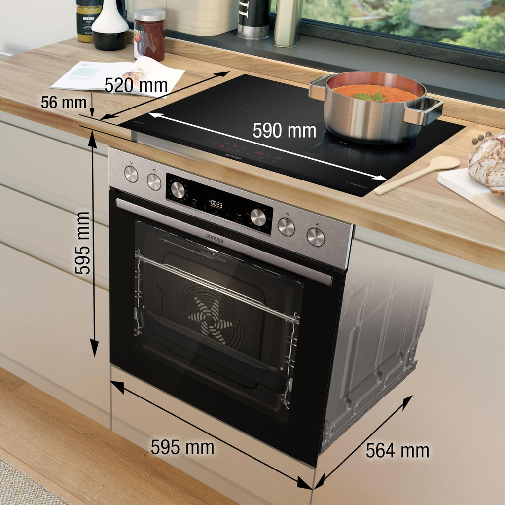Gorenje Built-in Oven Set Hot Air Inox Set 4 with Ceramic Hob / 77 Liter / ExtraSteam