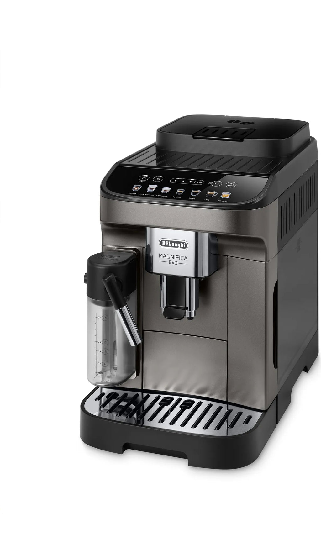 DeLonghi ECAM 290.81.TB Magnifica Evo Milk, Kaffee-Vollautomat, titanium/schwarz